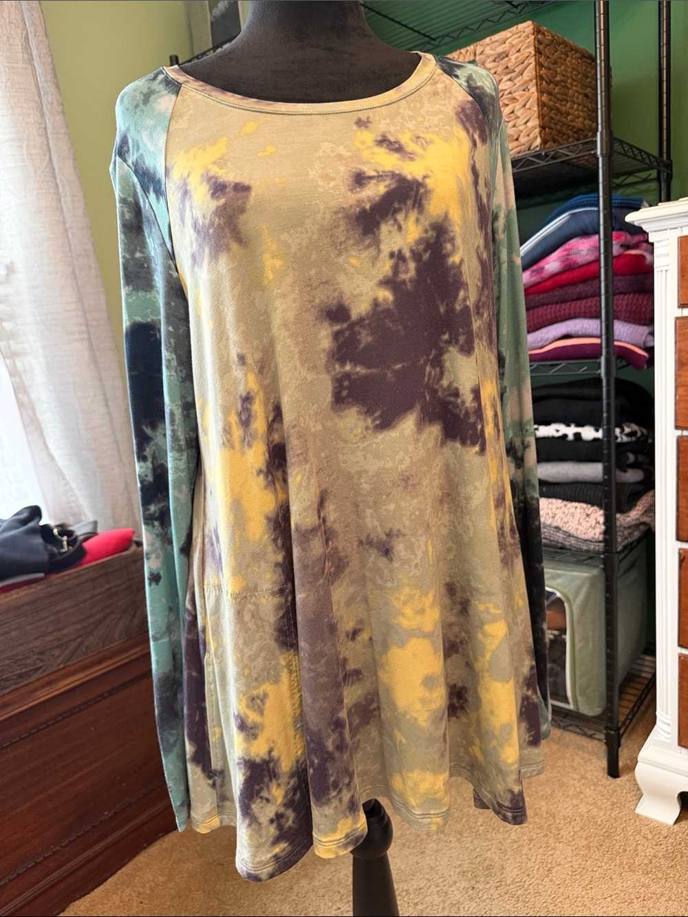 LOGO by Lori Goldstein Multicolor Tie-Dye Swing Tunic
